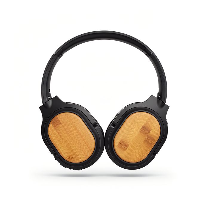  Casque Bluetooth ABS recyclé et bambou FSC - BLUETECH