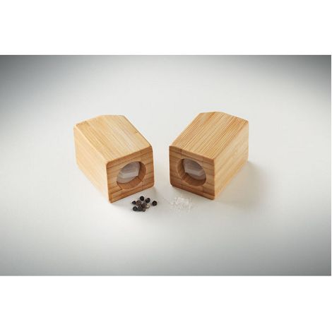  Set sel et poivre en bambou