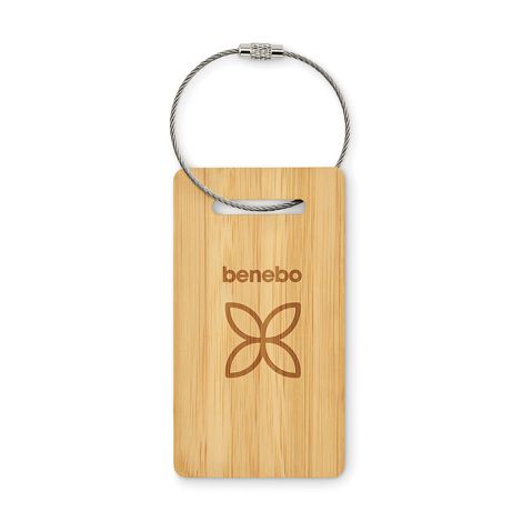  Étiquette de bagage en bambou