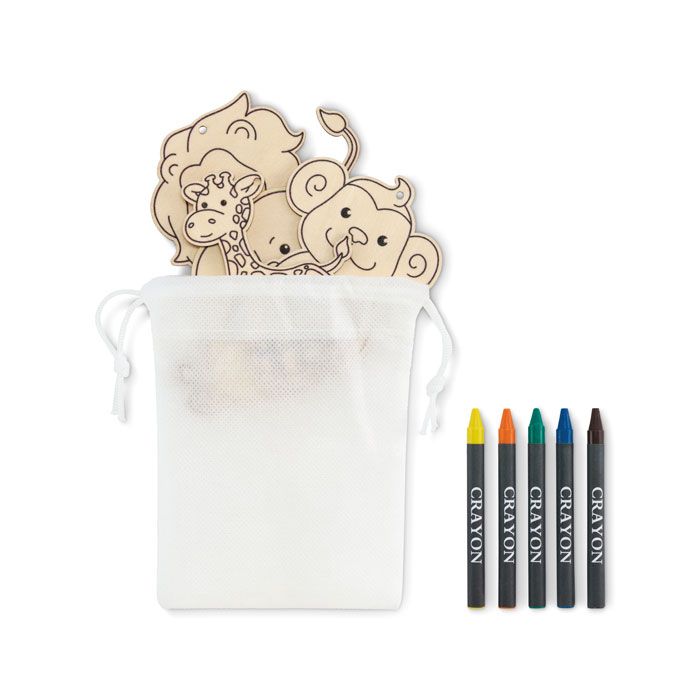  Suspensions à colorier en bois