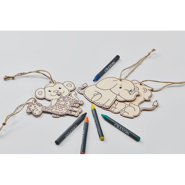  Suspensions à colorier en bois