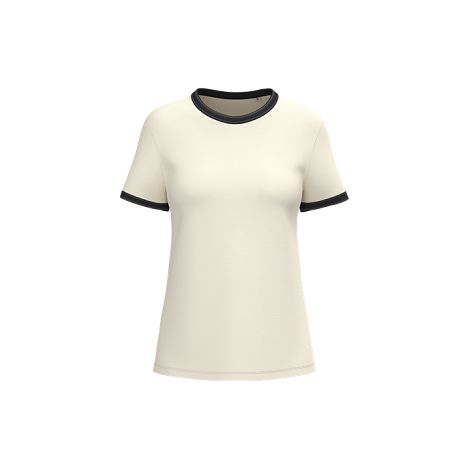  T-shirt ringer écoresponsable à bords contrastés effet délavé fem
