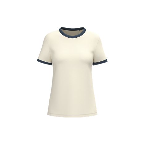  T-shirt ringer écoresponsable à bords contrastés effet délavé fem