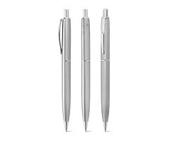 Stylo à bille en acier inoxydable (53 % recyclé), avec corps bril