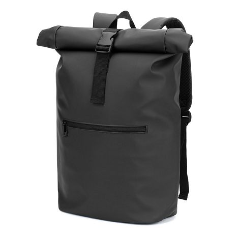  Sac à dos à enroulement en PU avec poche pour ordinateur portable