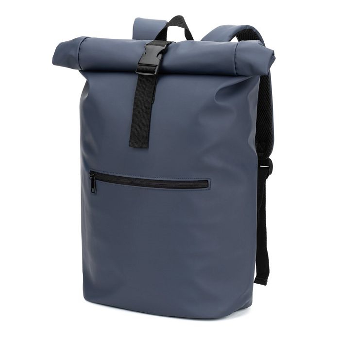  Sac à dos à enroulement en PU avec poche pour ordinateur portable