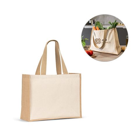  Sac en toile (320 g/m²), avec fond et côtés en jute laminé (350 g