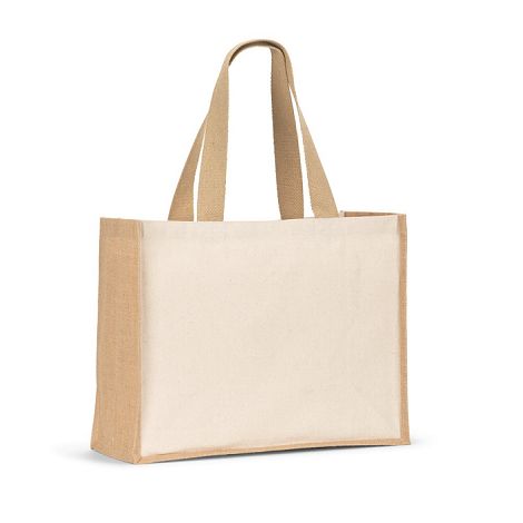  Sac en toile (320 g/m²), avec fond et côtés en jute laminé (350 g