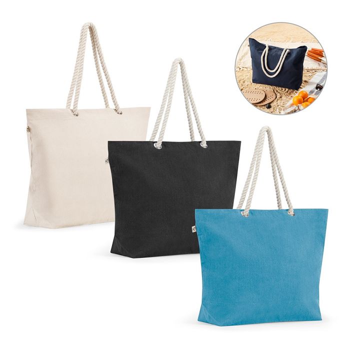  Sac de plage en coton recyclé (70 %) et polyester recyclé (30 %) 