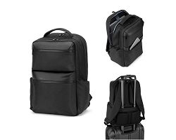 Sac à dos en sergé recyclé et déperlant avec deux grandes poches 