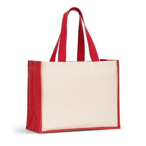  Sac en toile (320 g/m²), avec fond et côtés en jute laminé (350 g