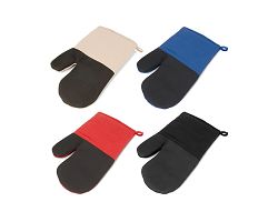 Gant de cuisine 100 % coton avec caoutchouc sur un côté