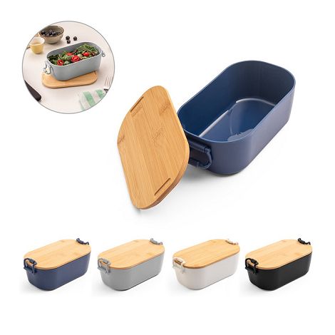  Boîte en PP hermétique avec couvercle en bambou