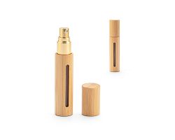 Atomiseur de parfum rechargeable avec boîtier en bambou naturel