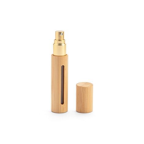  Atomiseur de parfum rechargeable avec boîtier en bambou naturel