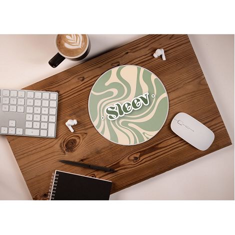  Tapis de souris rond avec base en caoutchouc