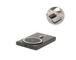 Batterie externe magnétique avec recharge ultra-rapide en alumini