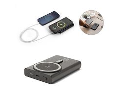 Batterie externe magnétique avec recharge ultra-rapide en alumini