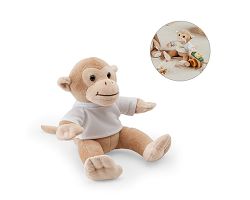 Peluche en forme de singe avec t-shirt