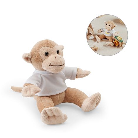  Peluche en forme de singe avec t-shirt