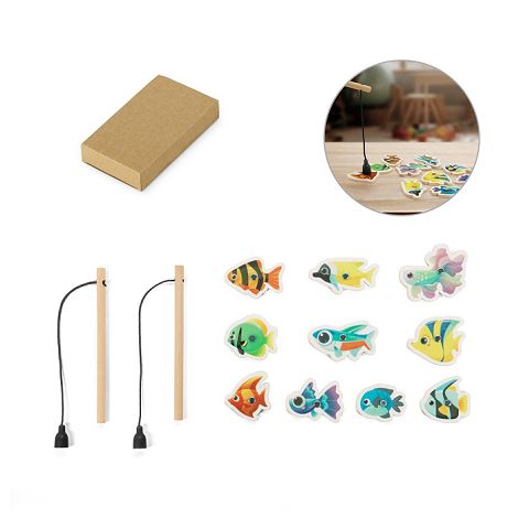  Jeu de pêche composé de 10 poissons en bois, idéal pour les enfan