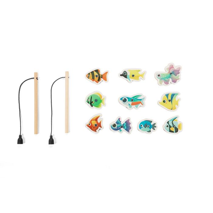  Jeu de pêche composé de 10 poissons en bois, idéal pour les enfan