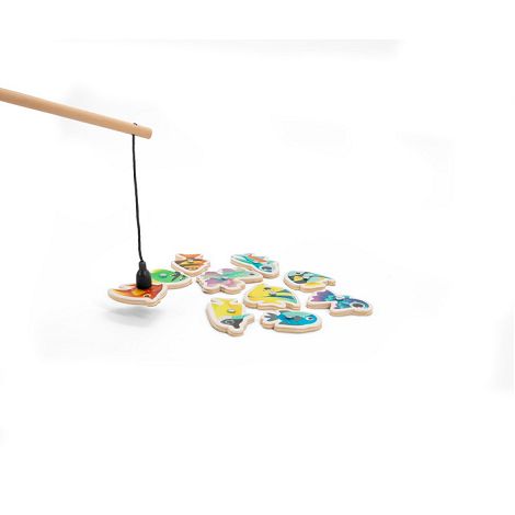  Jeu de pêche composé de 10 poissons en bois, idéal pour les enfan