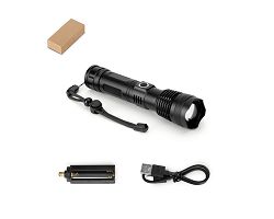 Lampe torche rechargeable de 10 W en aluminium (100% rAL)
