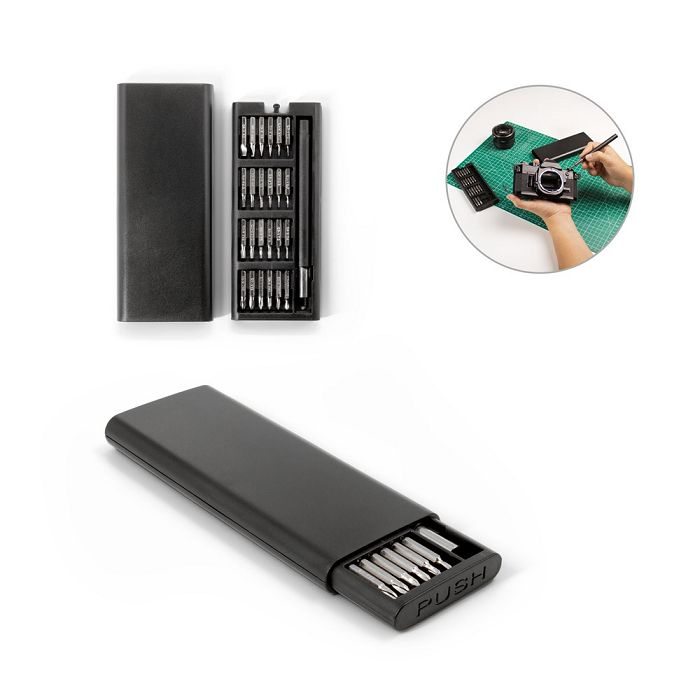  Jeu de tournevis avec différentes pointes magnétiques en acier au