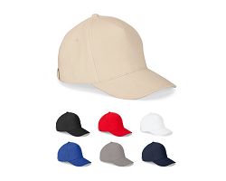Casquette 100 % coton (260 g/m²) à 5 panneaux