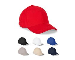Casquette 100 % coton (260 g/m²) à 6 panneaux