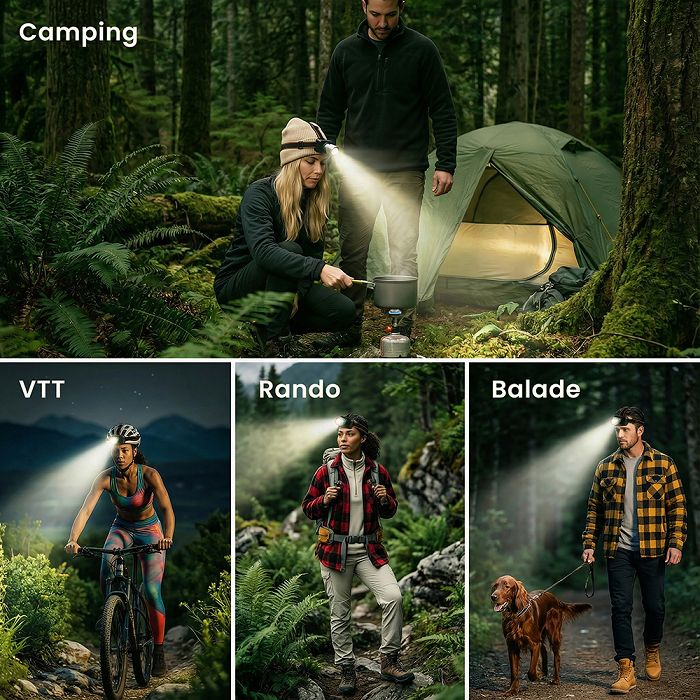  Lampe frontale - Noir